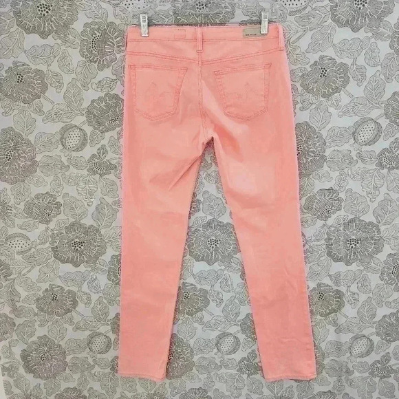 Ag Adriano Goldschmied The Stile Cigarette Low Rise Skinny Jeans Orange Women's - Picture 2 of 10